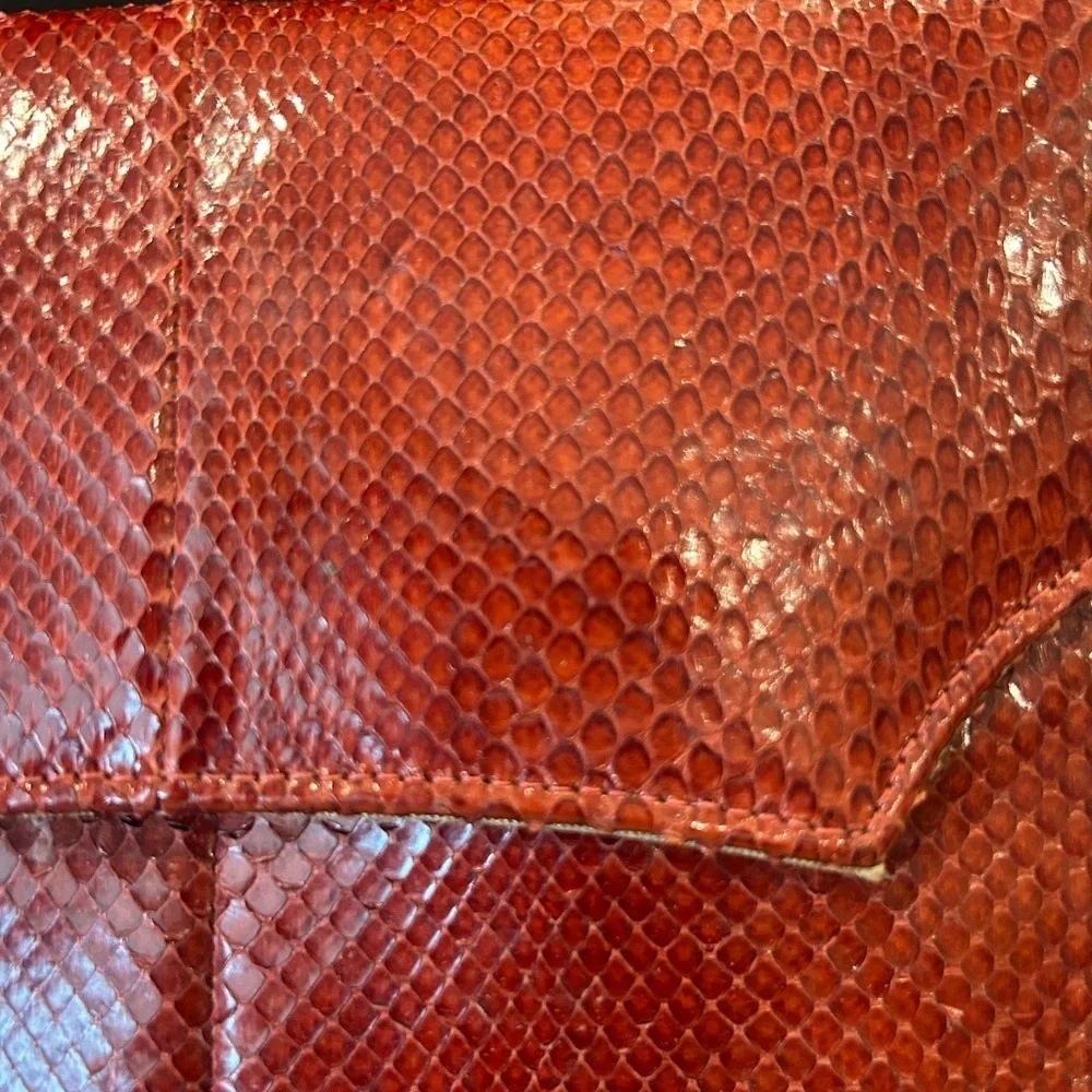 Rare Vintage Red Snakeskin Women's Bag
